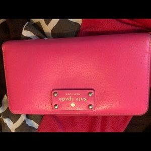 Kate spade hot pink wallet
